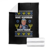 Make Hanukkah Great Again Throw Blanket Funny Ugly Jewish Holiday Gift - Wonder Print Shop