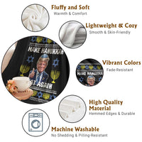 Make Hanukkah Great Again Throw Blanket Funny Ugly Jewish Holiday Gift - Wonder Print Shop