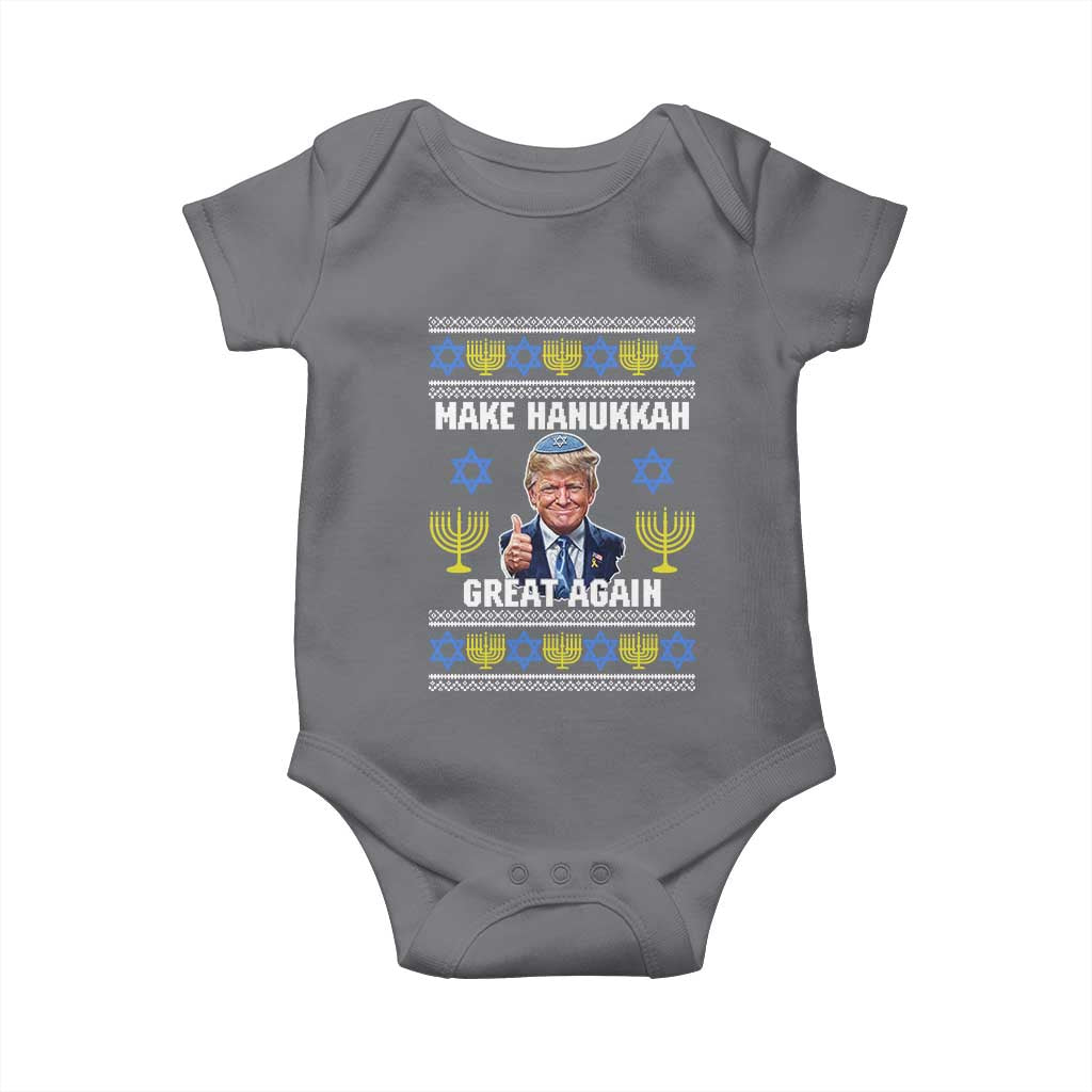 Make Hanukkah Great Again Baby Onesie Funny Ugly Jewish Holiday Gift - Wonder Print Shop