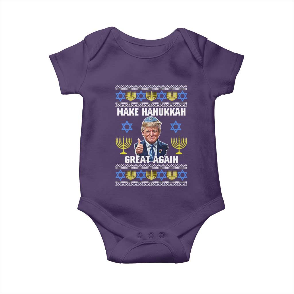 Make Hanukkah Great Again Baby Onesie Funny Ugly Jewish Holiday Gift - Wonder Print Shop