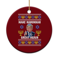 Make Hanukkah Great Again Ceramic Ornament Funny Ugly Jewish Holiday Gift - Wonder Print Shop