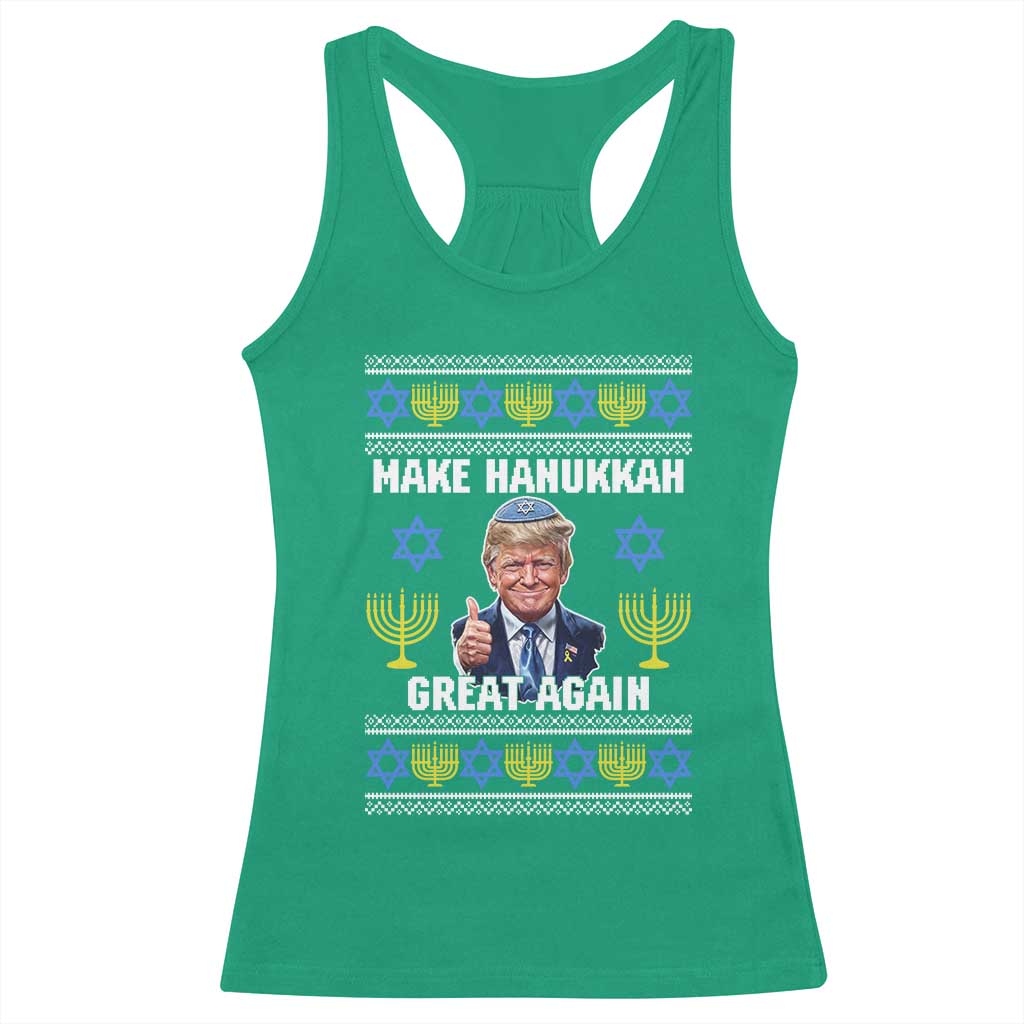 Make Hanukkah Great Again Racerback Tank Top Funny Ugly Jewish Holiday Gift - Wonder Print Shop