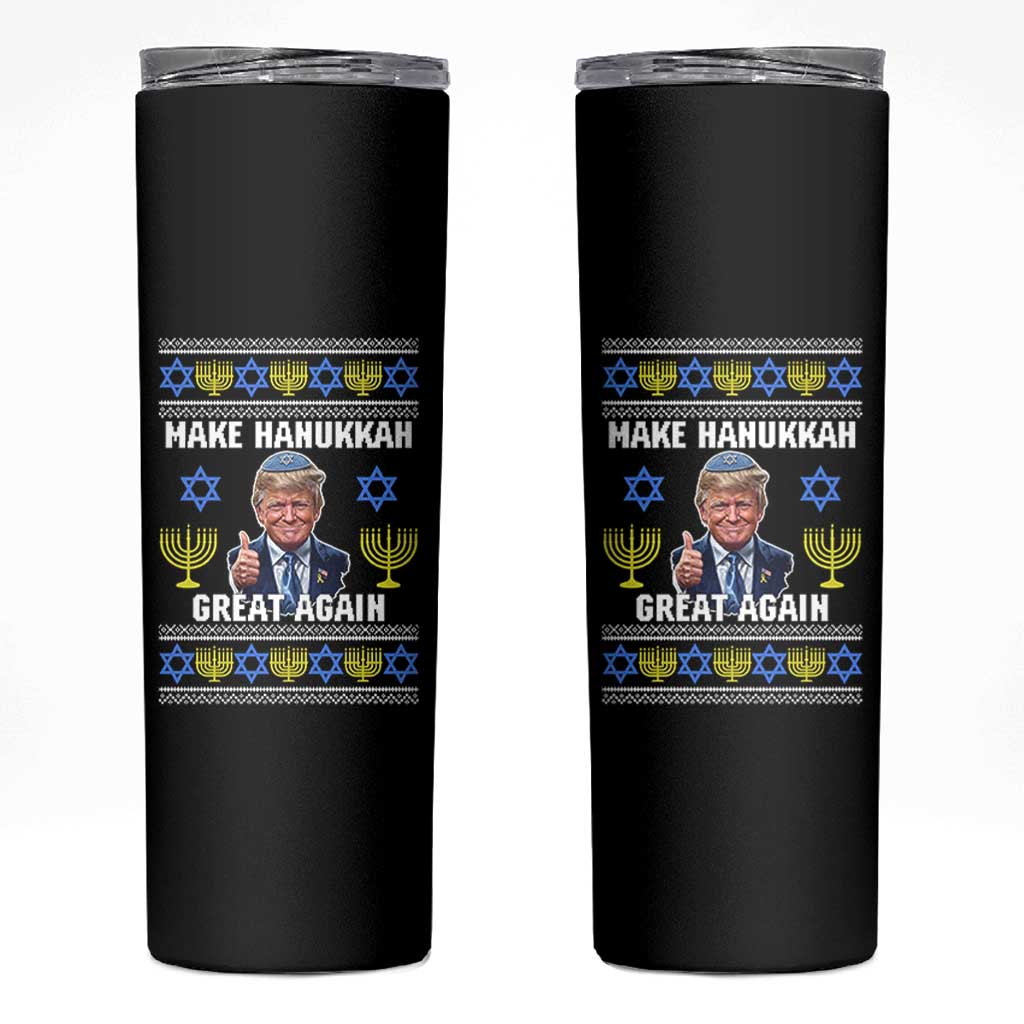 Make Hanukkah Great Again Skinny Tumbler Funny Ugly Jewish Holiday Gift - Wonder Print Shop