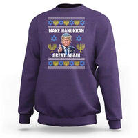 Make Hanukkah Great Again Sweatshirt Funny Ugly Jewish Holiday Gift - Wonder Print Shop