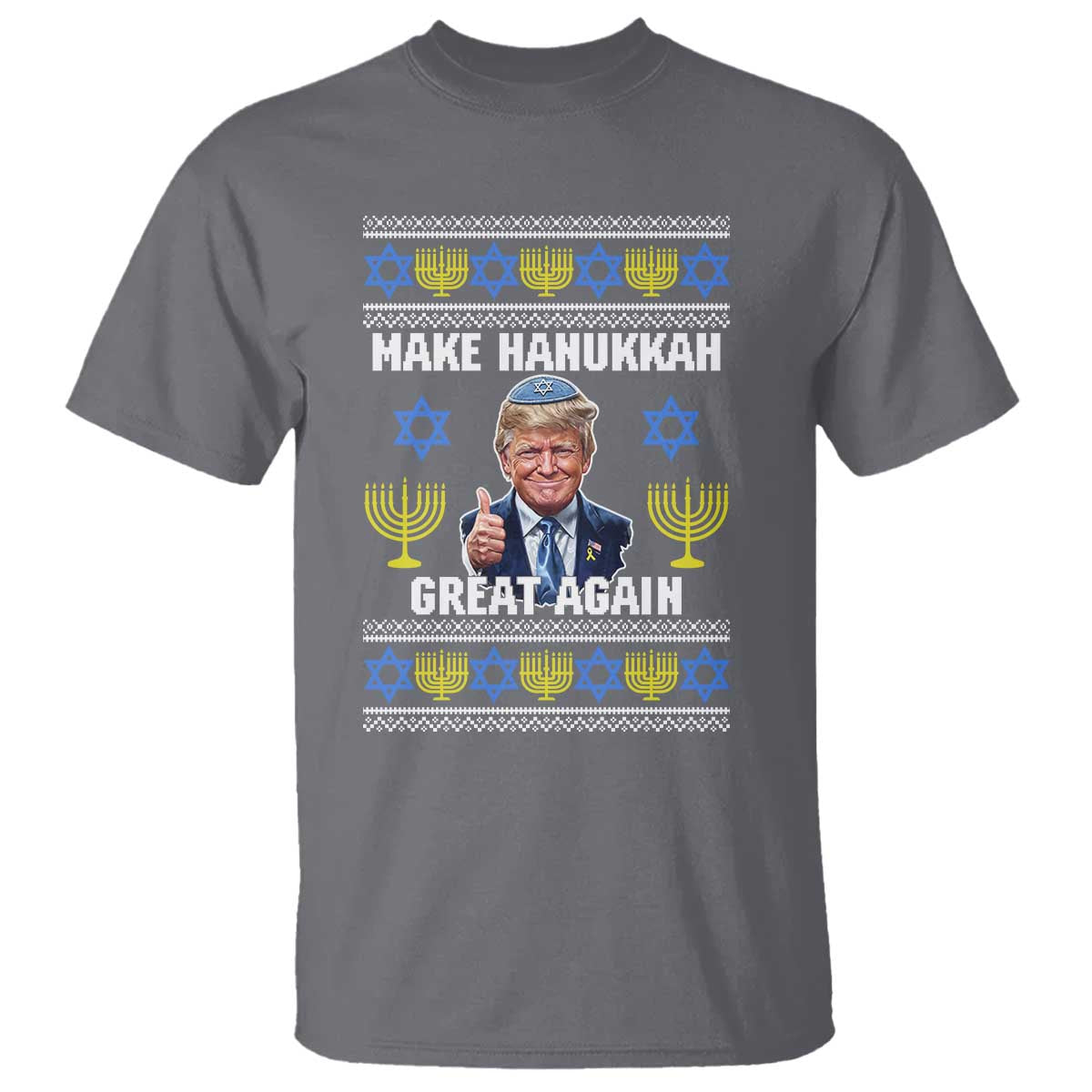 Make Hanukkah Great Again T Shirt Funny Ugly Jewish Holiday Gift - Wonder Print Shop