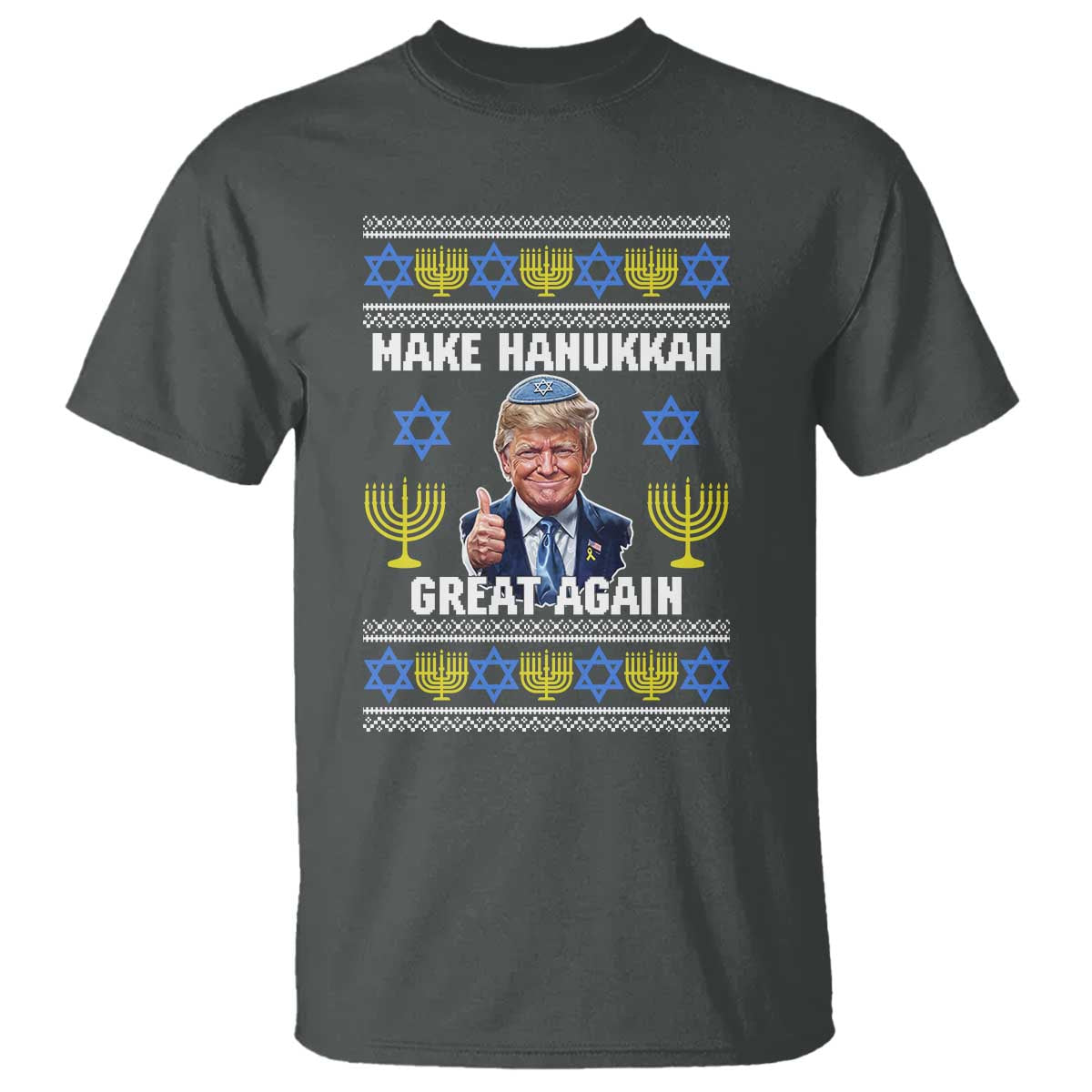 Make Hanukkah Great Again T Shirt Funny Ugly Jewish Holiday Gift - Wonder Print Shop