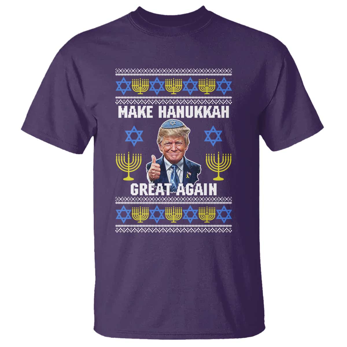 Make Hanukkah Great Again T Shirt Funny Ugly Jewish Holiday Gift - Wonder Print Shop