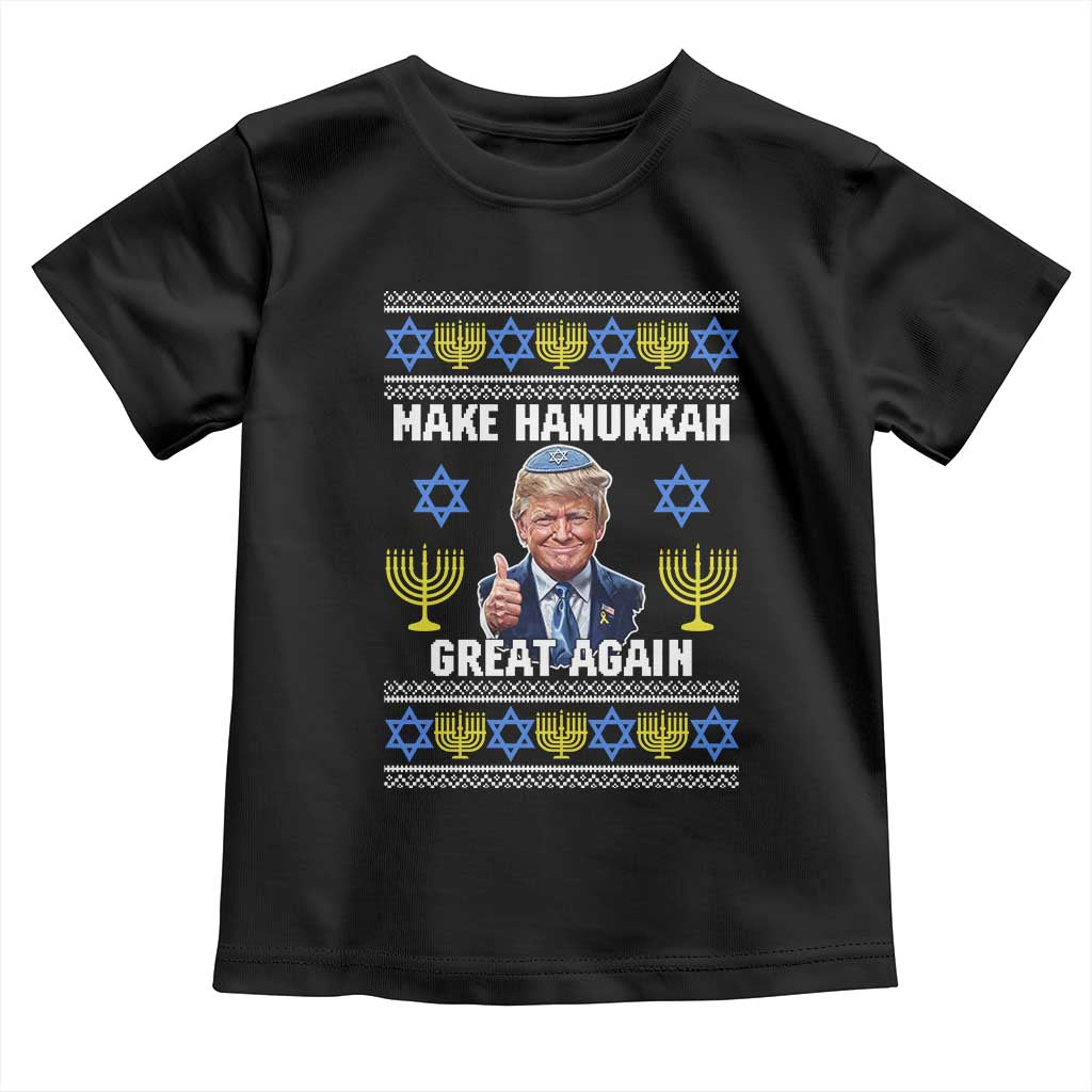 Make Hanukkah Great Again Toddler T Shirt Funny Ugly Jewish Holiday Gift - Wonder Print Shop