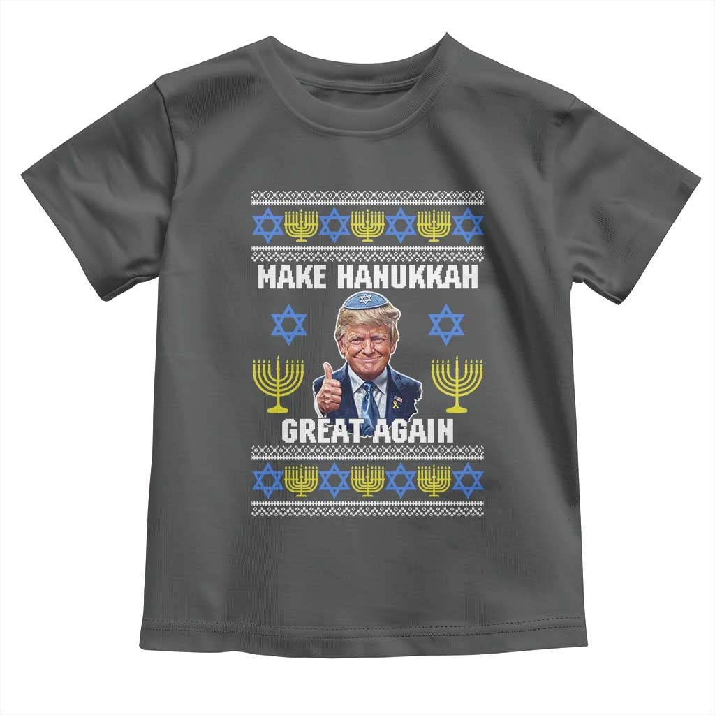 Make Hanukkah Great Again Toddler T Shirt Funny Ugly Jewish Holiday Gift - Wonder Print Shop