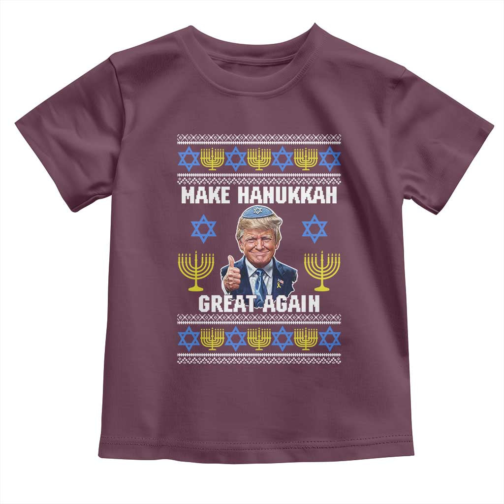 Make Hanukkah Great Again Toddler T Shirt Funny Ugly Jewish Holiday Gift - Wonder Print Shop