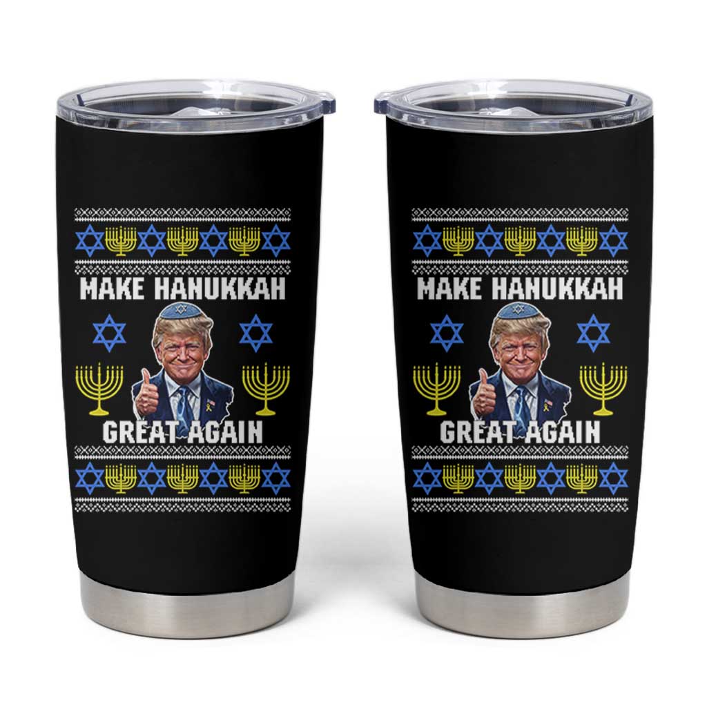 Make Hanukkah Great Again Tumbler Cup Funny Ugly Jewish Holiday Gift - Wonder Print Shop