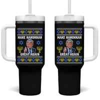 Make Hanukkah Great Again Tumbler With Handle Funny Ugly Jewish Holiday Gift - Wonder Print Shop