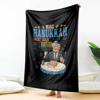 Funny Jewish Holiday Throw Blanket Make Hanukkah Great Again Ugly Gift - Wonder Print Shop