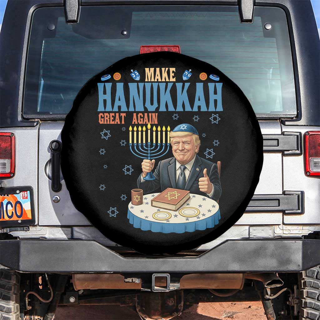Funny Jewish Holiday Spare Tire Cover Make Hanukkah Great Again Ugly Gift - Wonder Print Shop