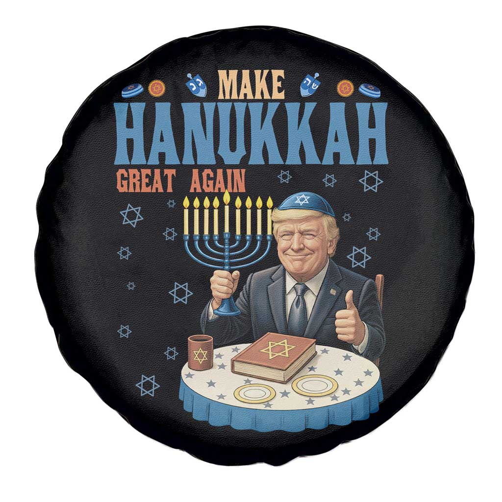 Funny Jewish Holiday Spare Tire Cover Make Hanukkah Great Again Ugly Gift - Wonder Print Shop