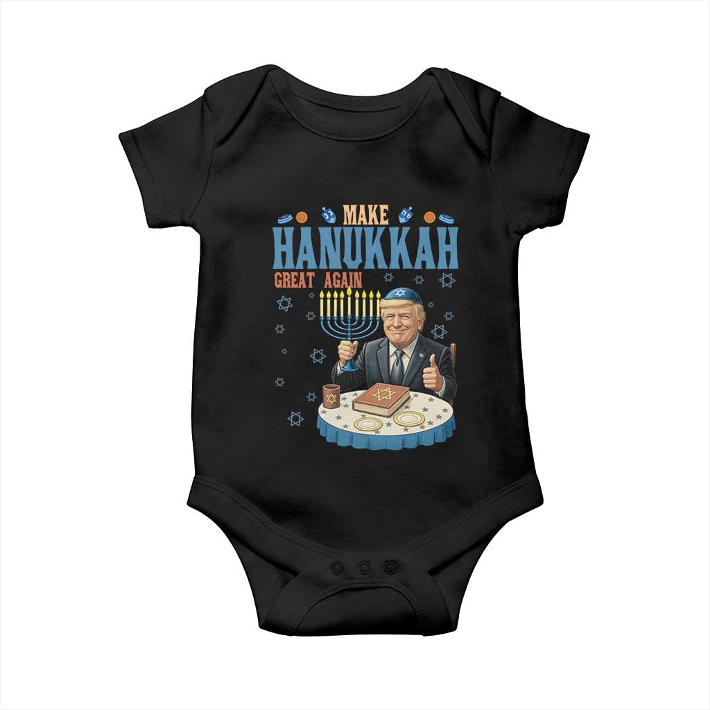 Funny Jewish Holiday Baby Onesie Make Hanukkah Great Again Ugly Gift - Wonder Print Shop
