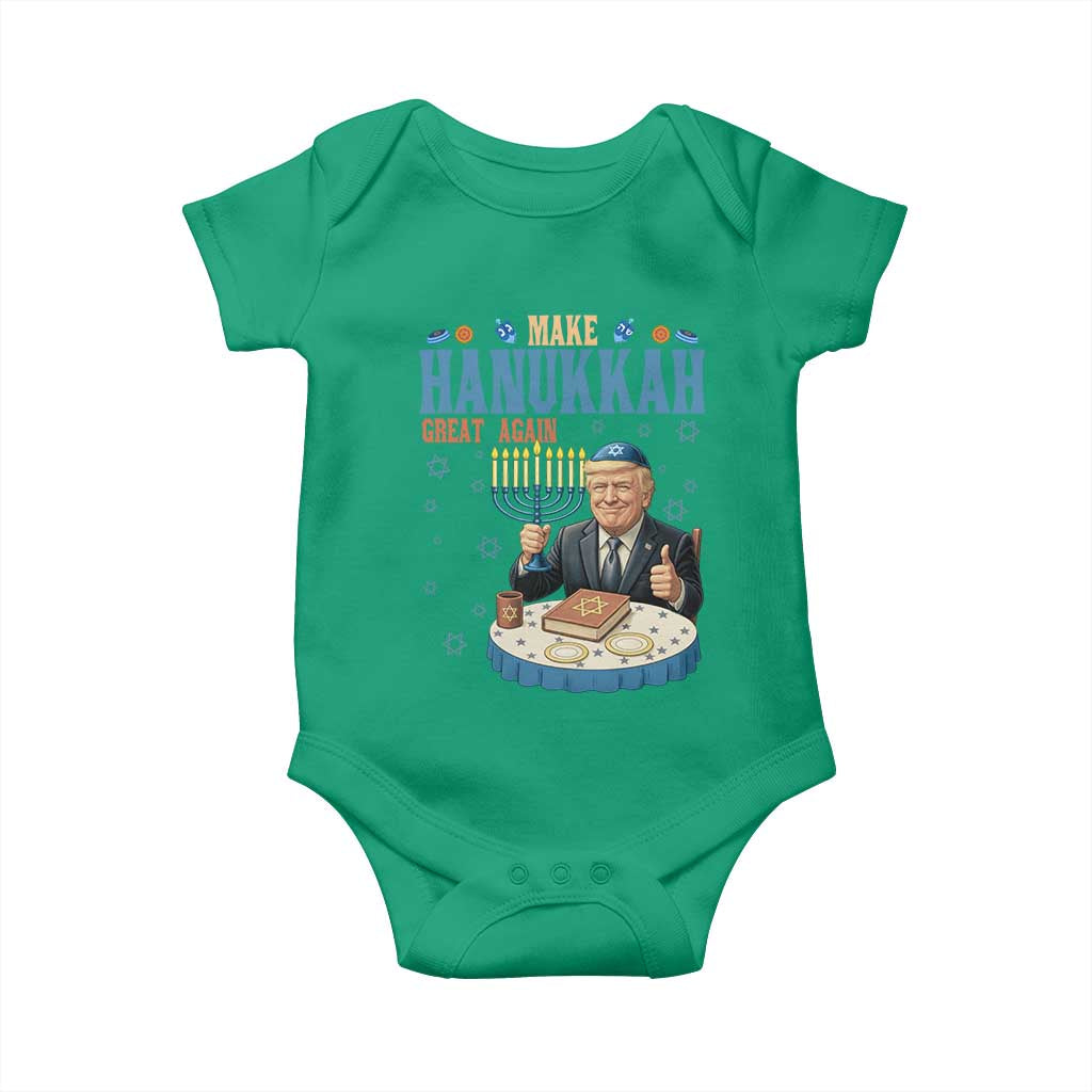 Funny Jewish Holiday Baby Onesie Make Hanukkah Great Again Ugly Gift - Wonder Print Shop
