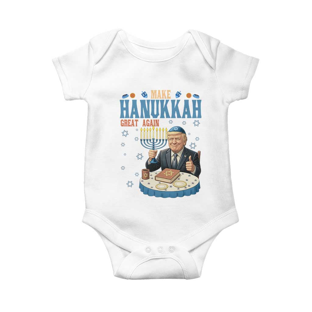 Funny Jewish Holiday Baby Onesie Make Hanukkah Great Again Ugly Gift - Wonder Print Shop