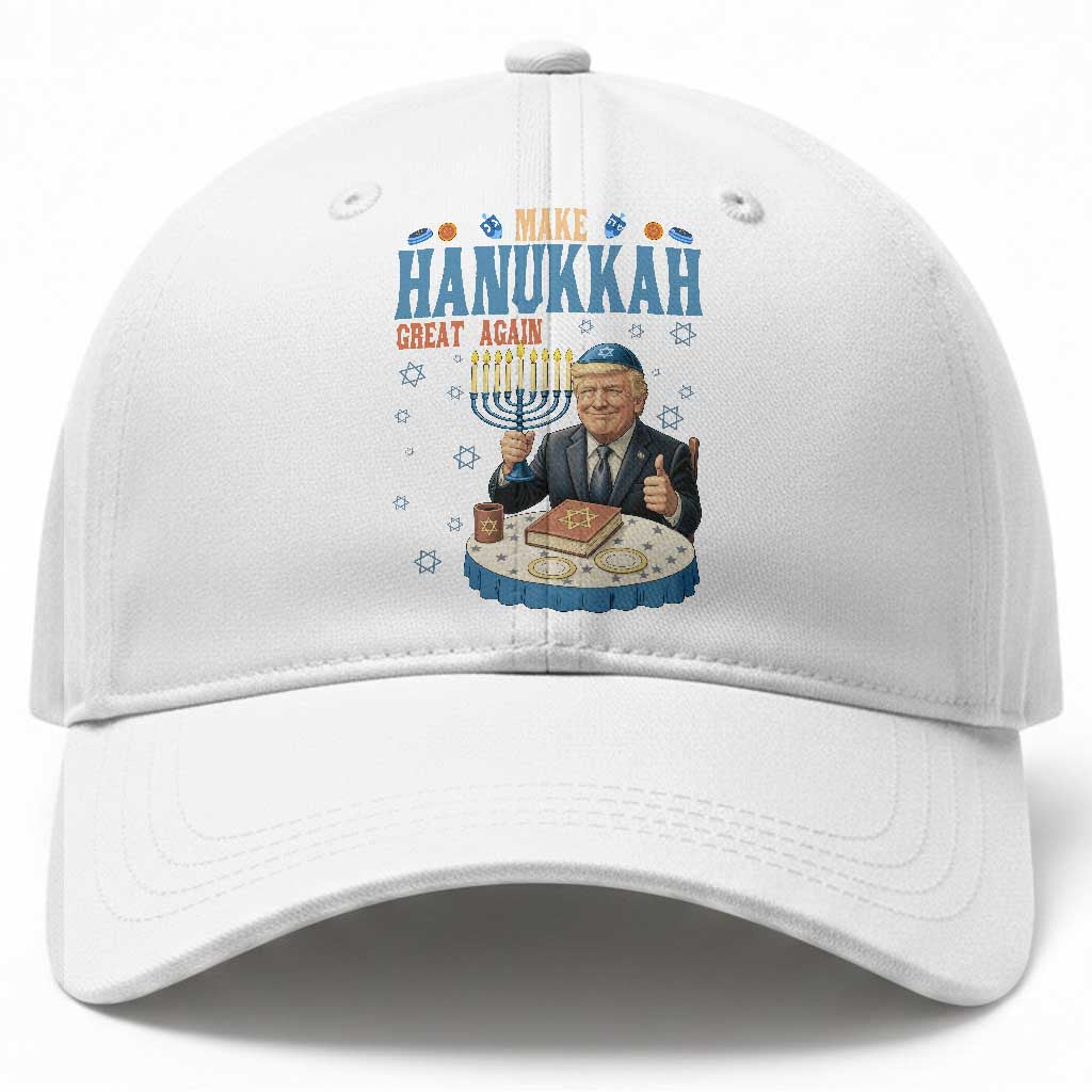 Funny Jewish Holiday Baseball Cap Make Hanukkah Great Again Ugly Gift