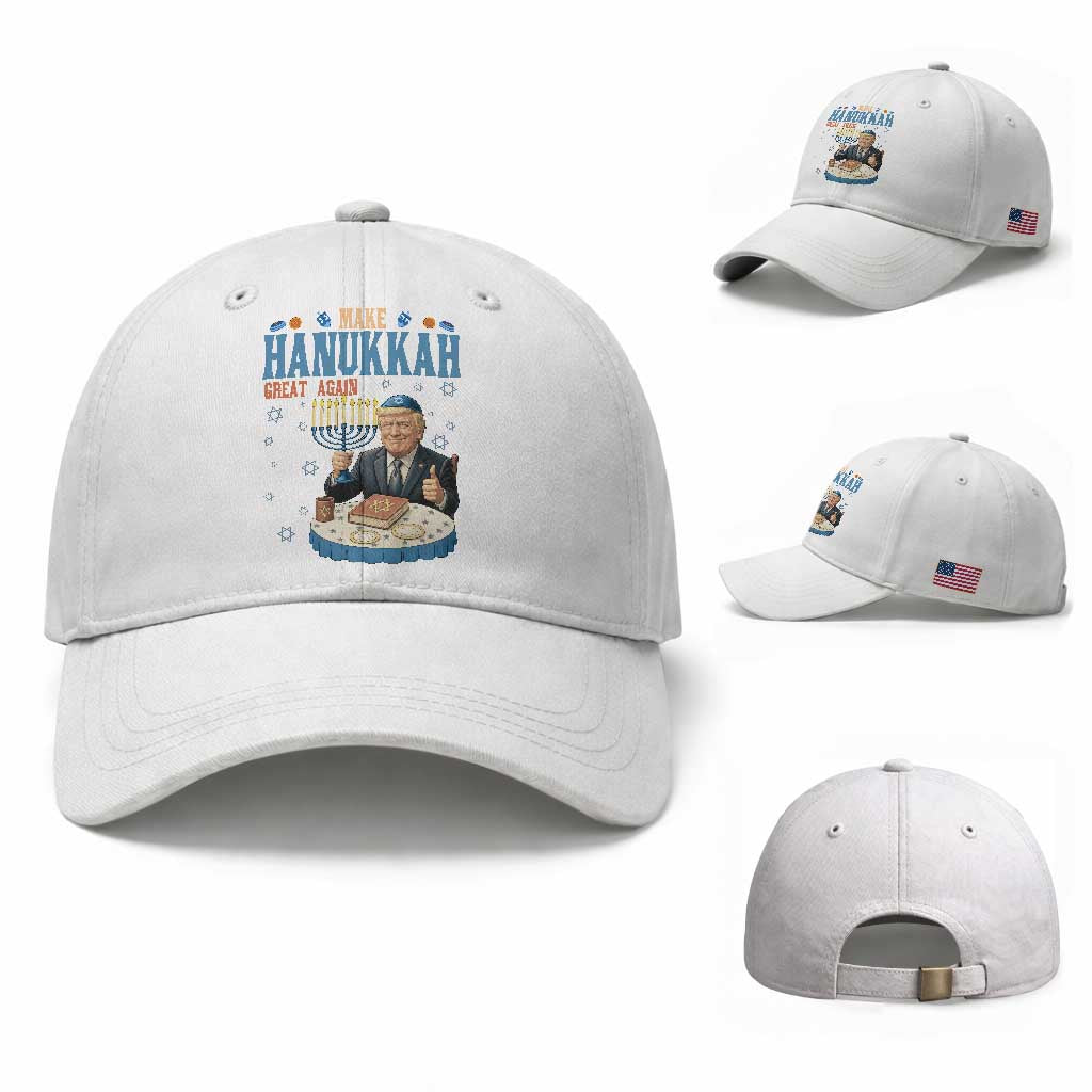 Funny Jewish Holiday Baseball Cap Make Hanukkah Great Again Ugly Gift