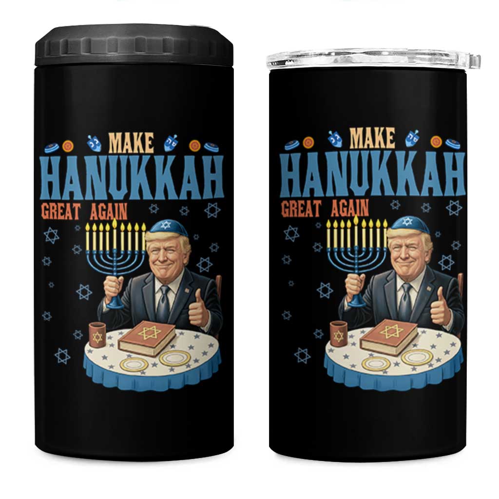 Funny Jewish Holiday 4 in 1 Can Cooler Tumbler Make Hanukkah Great Again Ugly Gift - Wonder Print Shop