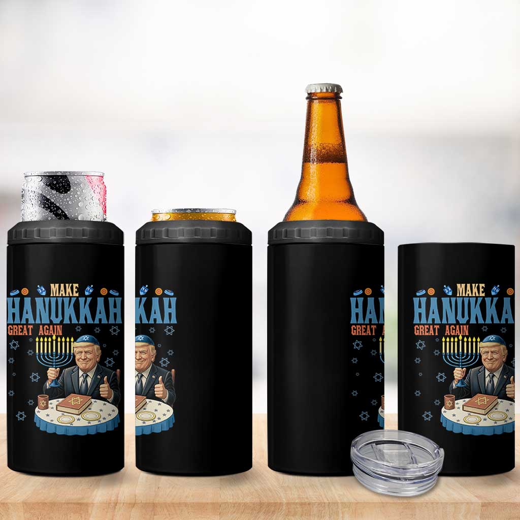 Funny Jewish Holiday 4 in 1 Can Cooler Tumbler Make Hanukkah Great Again Ugly Gift - Wonder Print Shop