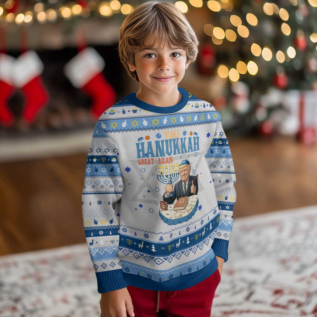 Funny Jewish Holiday Hanukkah Ugly Sweater Make Chanukkah Great Again Ugly Gift - Wonder Print Shop