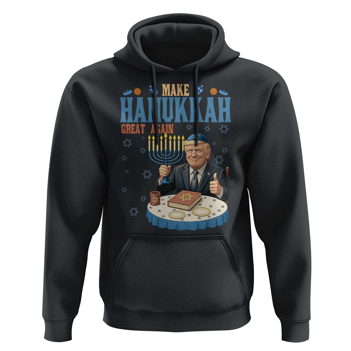 Funny Jewish Holiday Hoodie Make Hanukkah Great Again Ugly Gift - Wonder Print Shop