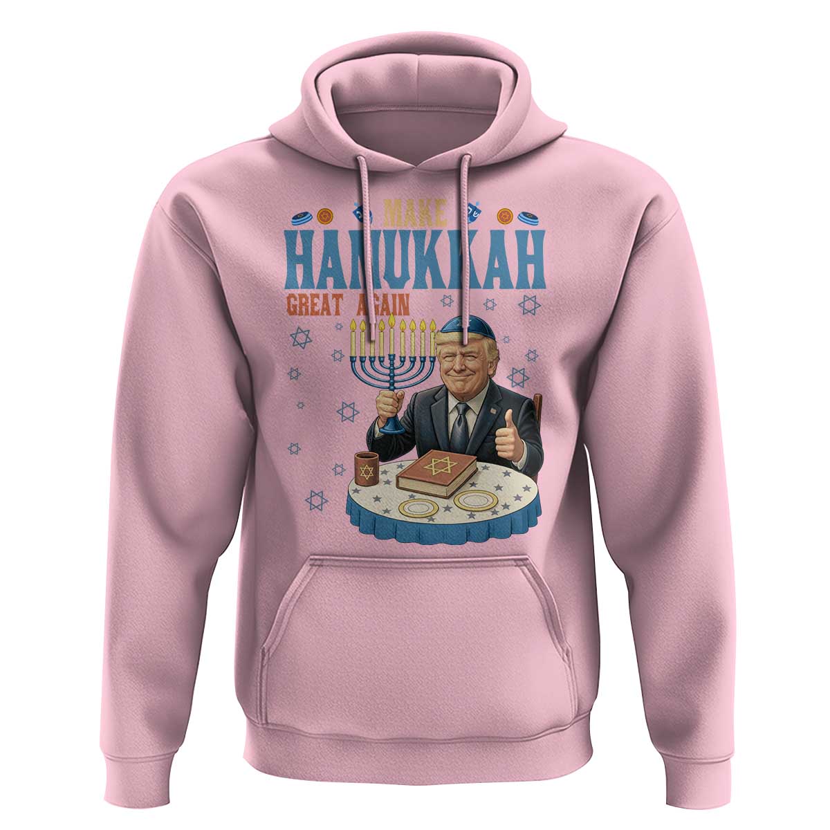 Funny Jewish Holiday Hoodie Make Hanukkah Great Again Ugly Gift - Wonder Print Shop