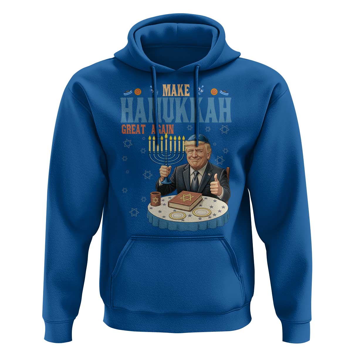 Funny Jewish Holiday Hoodie Make Hanukkah Great Again Ugly Gift - Wonder Print Shop
