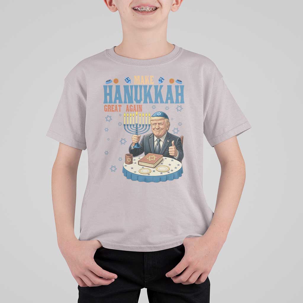 Funny Jewish Holiday T Shirt For Kid Make Hanukkah Great Again Ugly Gift - Wonder Print Shop