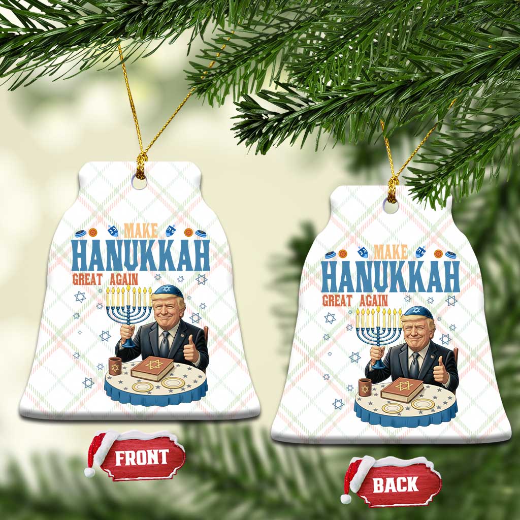 Funny Jewish Holiday Ceramic Ornament Make Hanukkah Great Again Ugly Gift - Wonder Print Shop