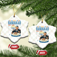 Funny Jewish Holiday Ceramic Ornament Make Hanukkah Great Again Ugly Gift - Wonder Print Shop
