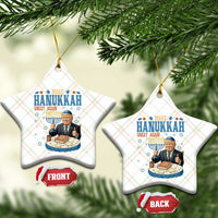 Funny Jewish Holiday Ceramic Ornament Make Hanukkah Great Again Ugly Gift - Wonder Print Shop