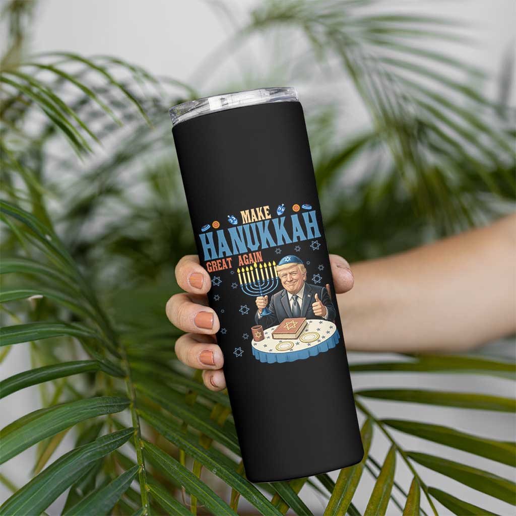 Funny Jewish Holiday Skinny Tumbler Make Hanukkah Great Again Ugly Gift - Wonder Print Shop