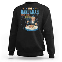 Funny Jewish Holiday Sweatshirt Make Hanukkah Great Again Ugly Gift - Wonder Print Shop