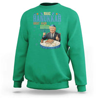 Funny Jewish Holiday Sweatshirt Make Hanukkah Great Again Ugly Gift - Wonder Print Shop