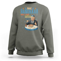 Funny Jewish Holiday Sweatshirt Make Hanukkah Great Again Ugly Gift - Wonder Print Shop
