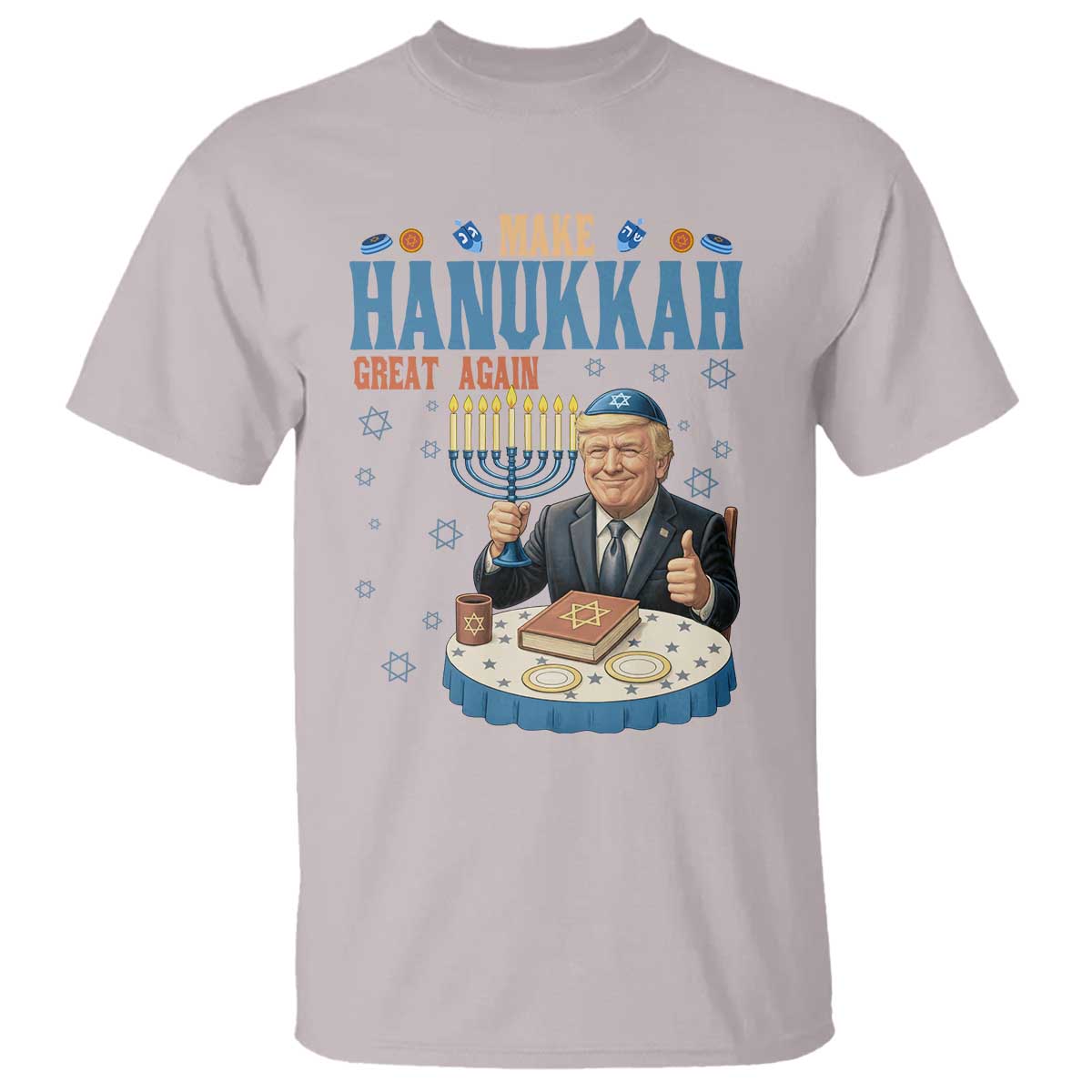 Funny Jewish Holiday T Shirt Make Hanukkah Great Again Ugly Gift - Wonder Print Shop