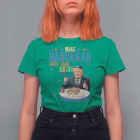 Funny Jewish Holiday T Shirt For Women Make Hanukkah Great Again Ugly Gift - Wonder Print Shop