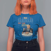Funny Jewish Holiday T Shirt For Women Make Hanukkah Great Again Ugly Gift - Wonder Print Shop