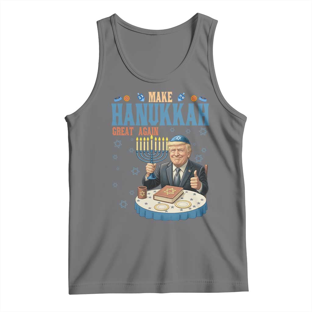 Funny Jewish Holiday Tank Top Make Hanukkah Great Again Ugly Gift - Wonder Print Shop