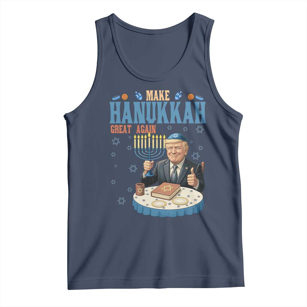 Funny Jewish Holiday Tank Top Make Hanukkah Great Again Ugly Gift - Wonder Print Shop