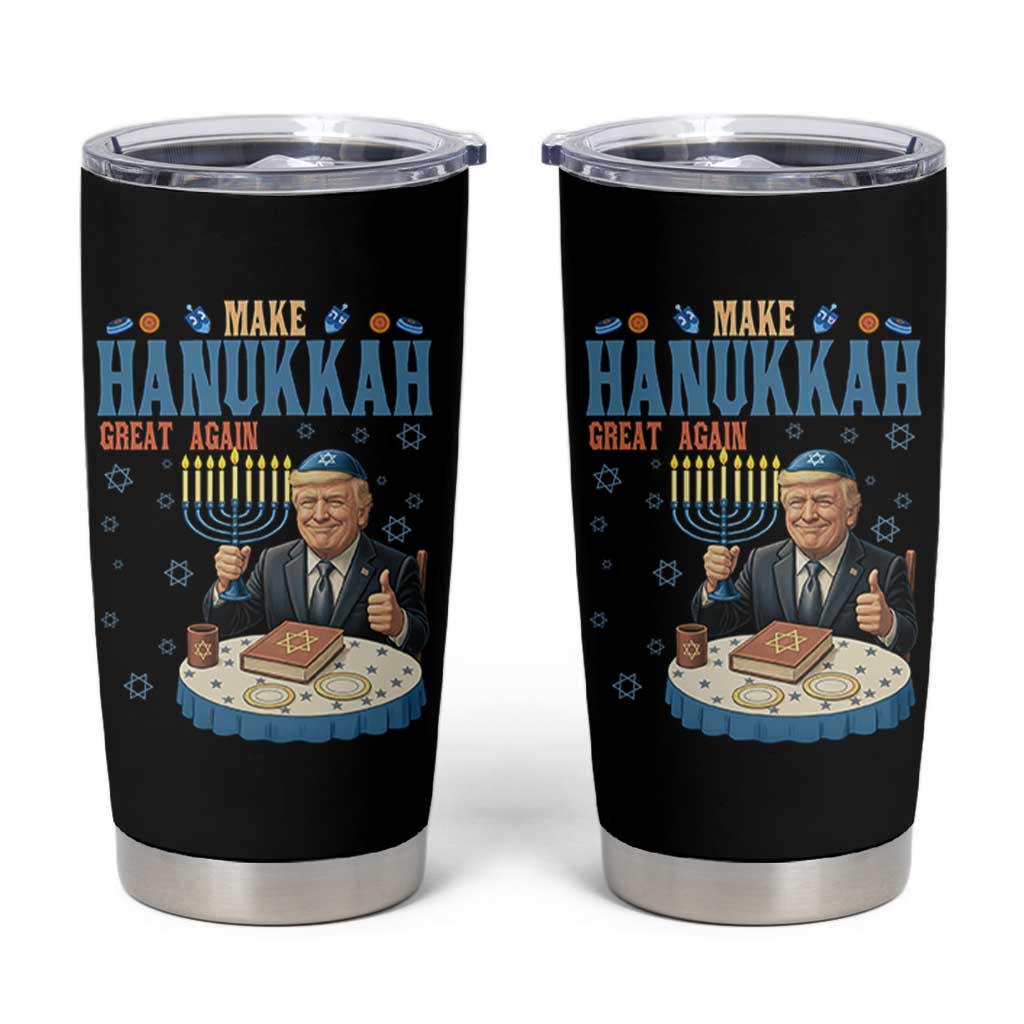 Funny Jewish Holiday Tumbler Cup Make Hanukkah Great Again Ugly Gift - Wonder Print Shop
