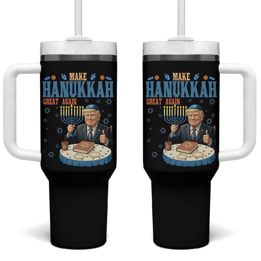 Funny Jewish Holiday Tumbler With Handle Make Hanukkah Great Again Ugly Gift - Wonder Print Shop