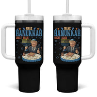 Funny Jewish Holiday Tumbler With Handle Make Hanukkah Great Again Ugly Gift - Wonder Print Shop