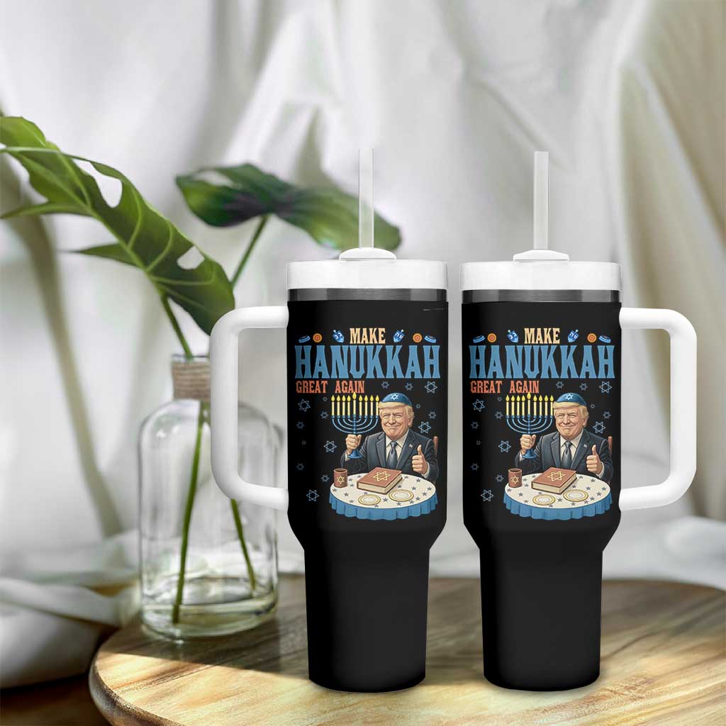 Funny Jewish Holiday Tumbler With Handle Make Hanukkah Great Again Ugly Gift - Wonder Print Shop