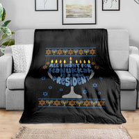 Funny Political Ugly Throw Blanket All I Want For Hanukkah Is A New President - Wonder Print Shop