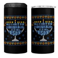 Funny Political Ugly 4 in 1 Can Cooler Tumbler All I Want For Hanukkah Is A New President - Wonder Print Shop