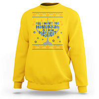 Funny Political Ugly Sweatshirt All I Want For Hanukkah Is A New President - Wonder Print Shop